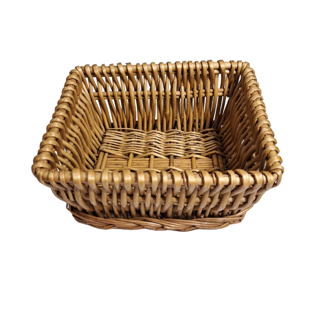 Wooven Rectangular Basket Brown Storage, Decorative, Fruit 9.5 × 8 ×6‎